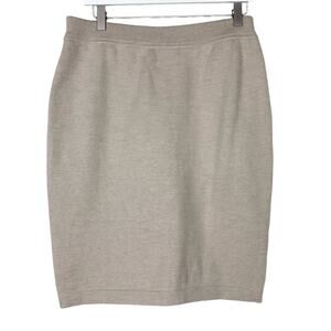 Escada Margaretha Ley 100% Wool Tan Pencil Skirt Size 42